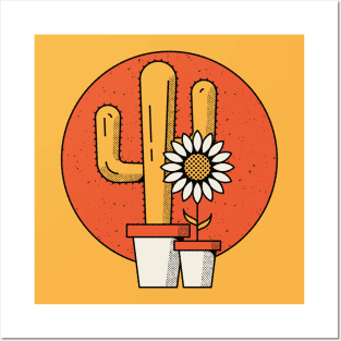 Cactus & Sunflower Posters and Art